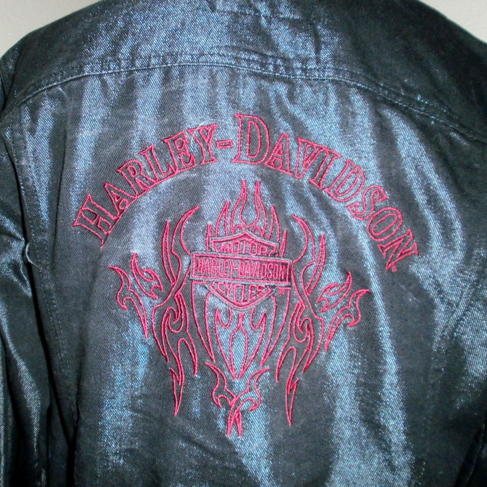 NWOT HARLEY DAVIDSON Cropped Jean Jacket